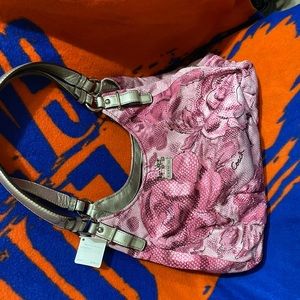 Vintage Coach pink rose print